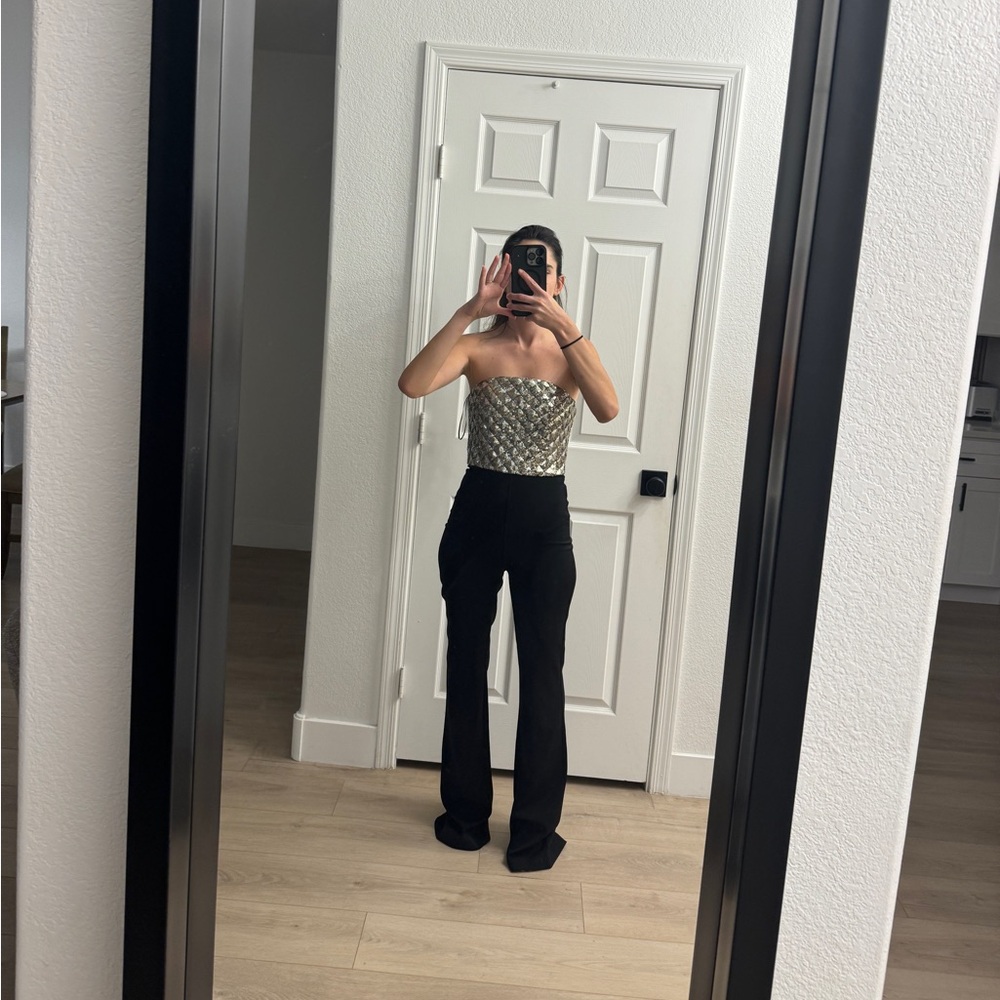 Mango XXS Sequin Jumpsuit NWT